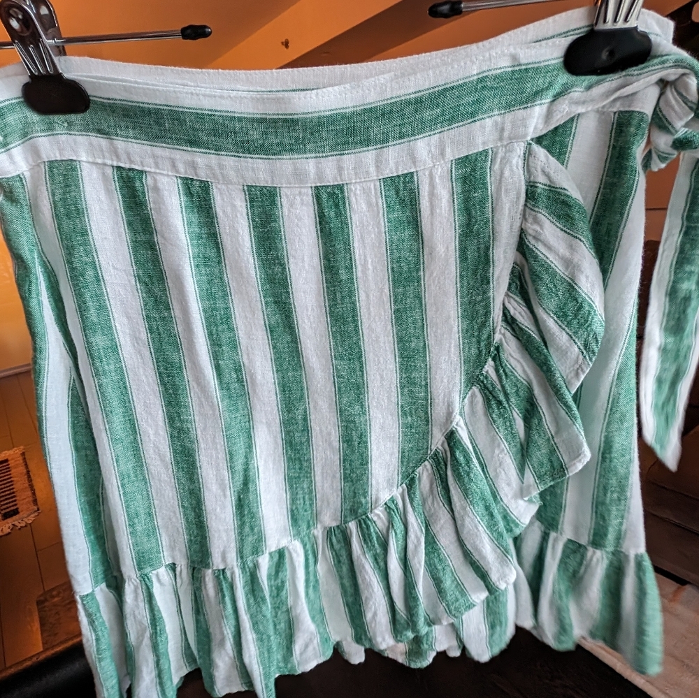 Rails linen skirt